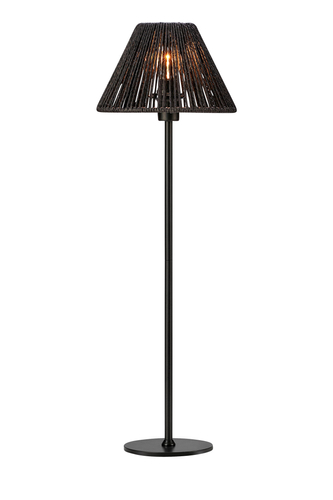 Lampa stojąca CORDA metalowa podstawa czarny abażur ze skręcanego papieru 61 cm Markslojd
