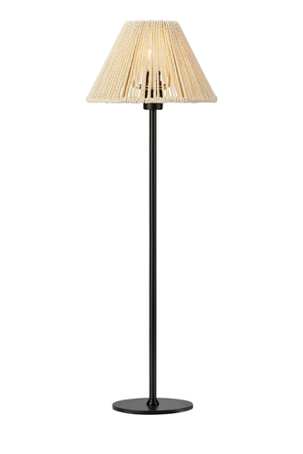 Lampa stojąca CORDA metalowa podstawa naturalny abażur ze skręcanego papieru 61 cm Markslojd